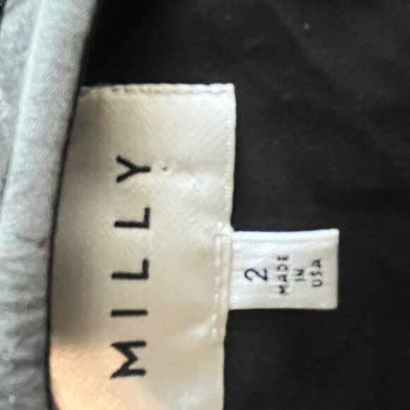 MILLY Black and White Silk Dress with Floral Fade -Out Pattern Size 2 - Picture 8 of 10